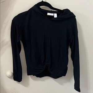 Zella Black Hoodie with Twist Detail